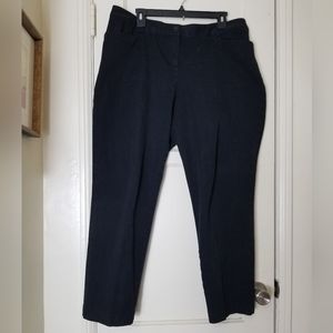 LANE BRYANT 18 black cotton stretch zipper and button closure pants